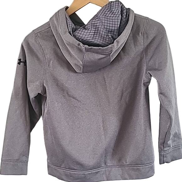 Under Armour Boys Full Zip Hoodie - Youth S/M Gray Embroidered Logo - Picture 5 of 7